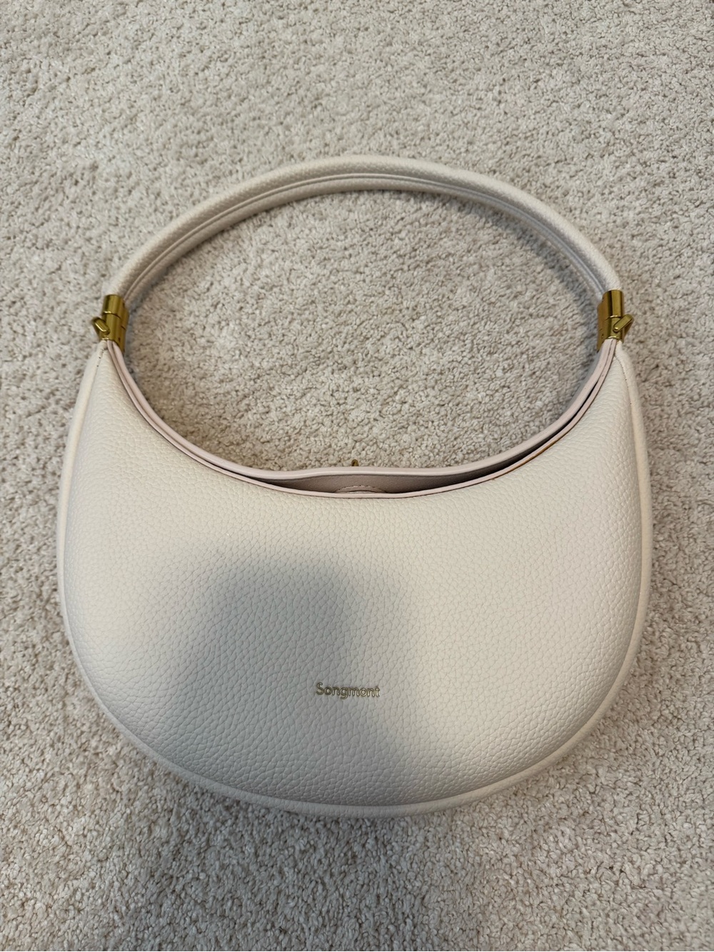 Songmont Cream Crescent Luna Shoulder Bag